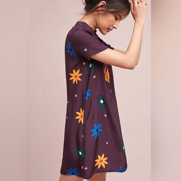 Anthropologie Dusen Dusen Daisy Silk Dress NWT - Picture 3 of 16